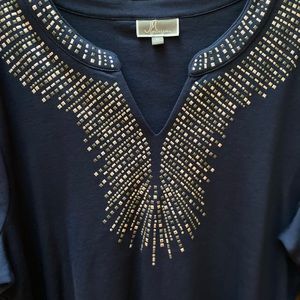 JM collection fashionable top embellished